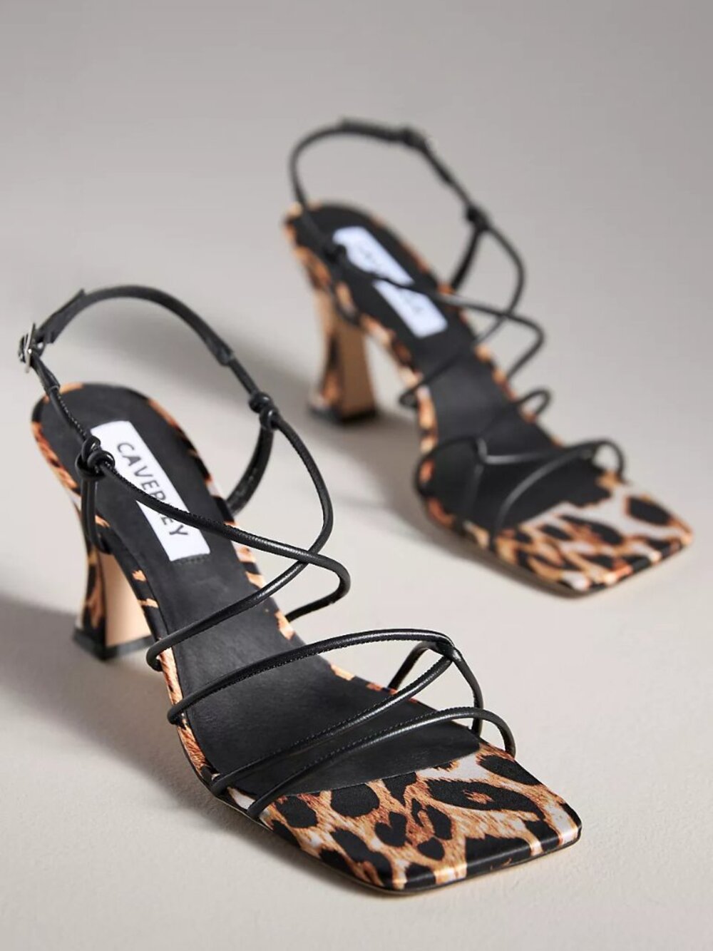 CAVERLEY Molly Leather Strappy Heeled Sandals Size 39 US 8 NWOB
